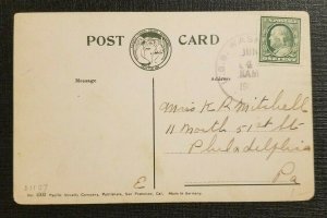 1909 Postcard Cover Alaska Yukon Canoe US Navy USS Washington to Philadelphia PA