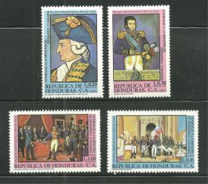 Honduras C-699-702 MNH Paintings of O'Higgins