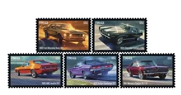 Pony Cars 2022 Forever Stamps