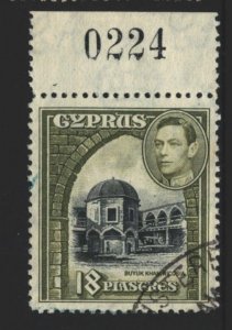 Cyprus Sc#152 Used Plate Number Single