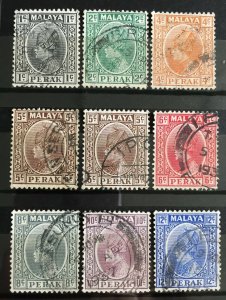 Malaya Perak 1935-37 Sultan Iskandar 9V Used M3831