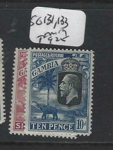 GAMBIA  (P0607B)  KGV  ELEPHANT  SG  131, 133      MOG