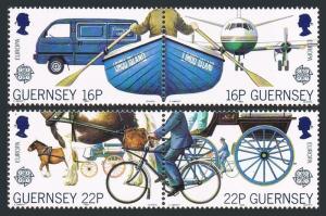 Guernsey 381-384a,MNH.Michel 417-420. EUROPE CEPT-1988.Communication,Transport.