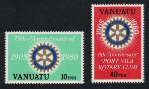 Vanuatu 75th Anniversary of Rotary Intl 2v 1980 MNH SG#300-3010E