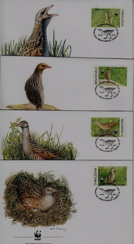 Moldova 370 FDC WWF-01/Birds