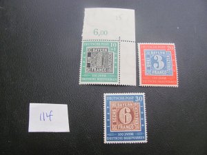 GERMANY 1949 MNH SC 667-668 B309 SET XF $80 (114)