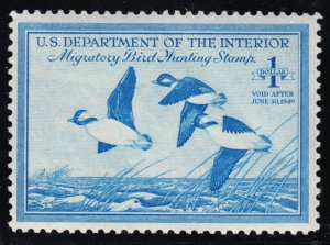 US RW15 $1 Migratory Bird Duck Hunting Mint VF OG NH SCV $60