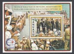 VANUATU 1995 Singpex : 50th Anniv End of War souv sheet fine used x 5......A279a