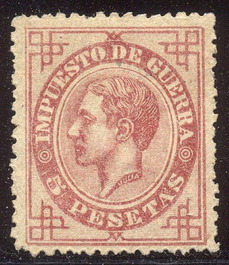 SPAIN #MR9 SCARCE Mint - 1876 5p Rose