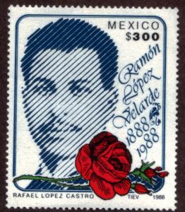 MEXICO 1550 Cent Birth of Poet Ramon Lopez Velarde MNH