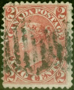 Canada 1864 2c Bright Rose SG45 Good Used