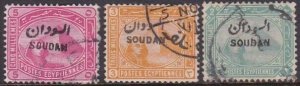 SUDAN 1897 First issue - 3 old forgeries of the overprint...................x724