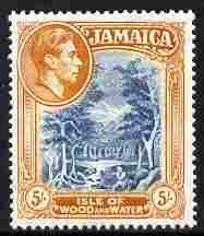 Jamaica 1938-52 KG6 Isle of Wood & Water 5s Perf 14 u...