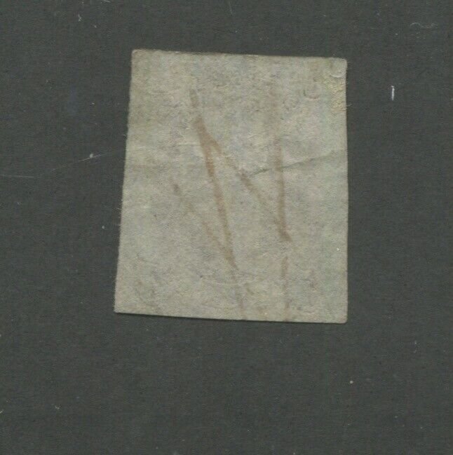 1847 United States Postage Stamp #1 Used Pen Cancel faded