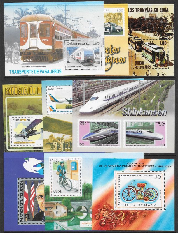 WORLDWIDE (157) Souvenir Sheets Mostly MNH Very Few CTO or Litely Hinged