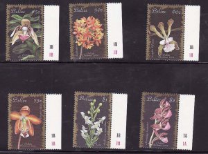 Belize-Sc#1157-62- id9-unused NH set-Christmas-Orchids-Flowers-2002-