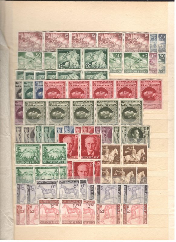 GERMANY COLLECTION ON STOCK SHEET ALL MINT, MOSTLY MNH