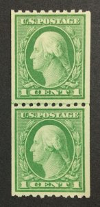 MOMEN: US STAMPS #486 LINE PAIR MINT OG H/NH $ LOT #37395