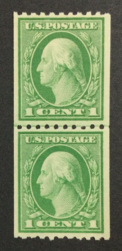 MOMEN: US STAMPS #486 LINE PAIR MINT OG H/NH $ LOT #37395