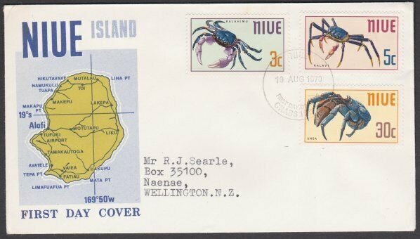 NIUE 1970 Crabs - commem FDC ...............................................J623