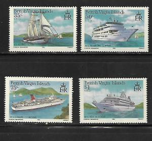 BRITISH VIRGIN ISLANDS, 524-527, MNH, CRUISE SHIPS