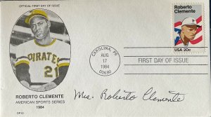 Diamond Philatelic 2097 Pirates Roberto Clemente Carolina Puerto Rico Signature 