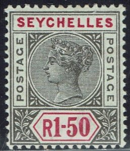 SEYCHELLES 1897 QV 1R50 