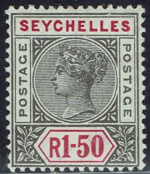 SEYCHELLES 1897 QV 1R50 