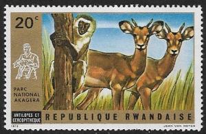Rwanda # 444 - Akagera Nat. Park - Antelopes - MNH (R1)