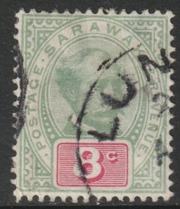 Sarawak Scott 14 - SG14, 1888 Postage & Revenue 8c used