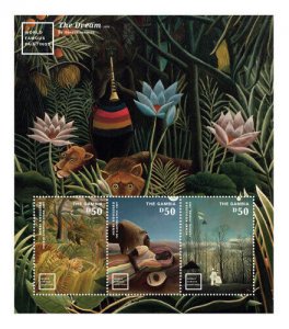 Gambia 2014 - Famous paintings Art - Sheet of 3 stamps - Scott #3567 - MNH