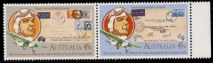 AUSTRALIA QEII SG903a, 1984 airmail flights horiz pair no's 903/904, NH MINT. 