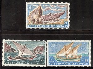 Somali Coast # C32-34, Mint Hinge.