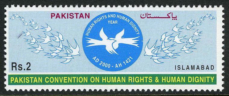 Pakistan 946, MNH. Convention on Human Rights and Dignity. Doves, 2000