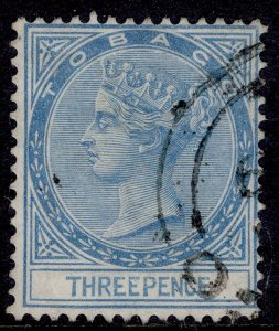 TOBAGO QV SG2, 2d blue, FINE USED. Cat £95.