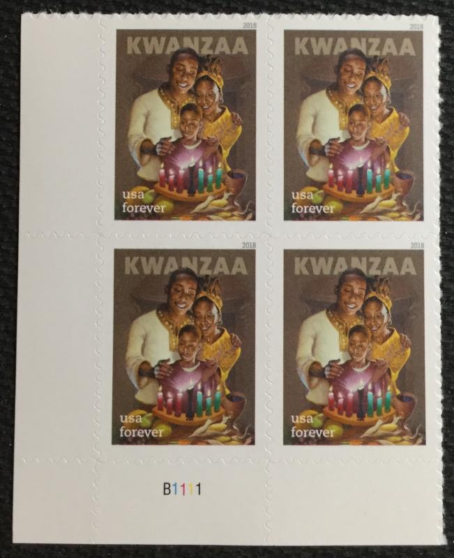 US #5337 MNH Plate Block of 4 Kwanzaa (.50)