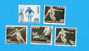 JAPAN - Scott 469-473 - used  - 4th National Athletic Meet - 1949