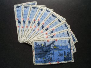 SCOTT  1480-83  BOSTON TEA PARTY  8¢  TEN (10) BLOCKS OF 4  MNH  SHERWOOD STAMP