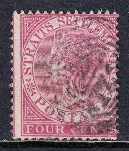 Straits Settlements - Scott #11 - Used - Short perfs, pencil/rev. - SCV $12