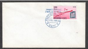 Haiti Air Mail # C176 Boeing 707 Jet , Stamp on Stamp FDC - I Combine S/H