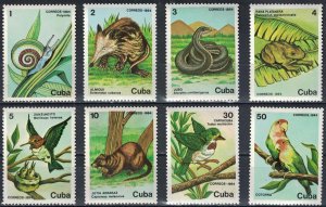 CUBA Sc# 2735-2742  CUBAN WILDLIFE fauna animals  CPL SET of 8  1984 MNH mint