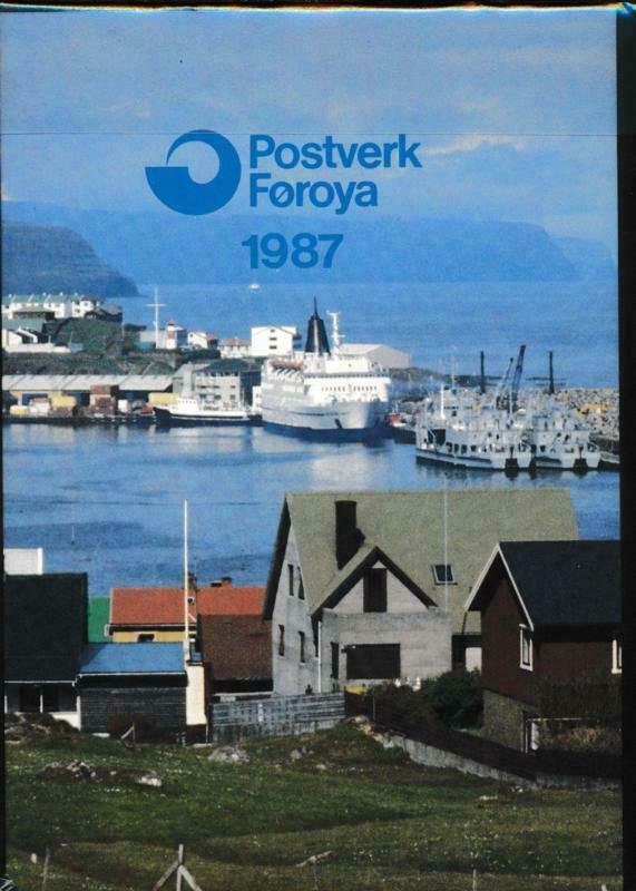 FAROE ISLANDS 1987 OFFICIAL YEAR PACK MINT NH