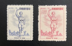 Tangstamps: China ROC Taiwan Sc #1098-1099 Youth Day Set NGAI MLH