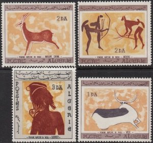 ALGERIA Sc # 365-8 CPL MNH. ANCIENT WALL PAINTINGS, ARCHAEOLOGY