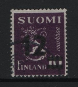 Finland    #275  used  1948   Lion  surcharge 12m on 10m