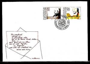 Liechtenstein, Scott cat. 957-958. Mozart & Jesuit on a First day cover. ^