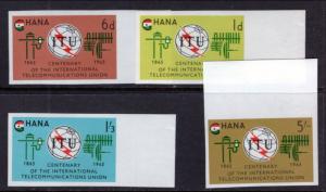 Ghana 204-207 ITU Imperfs MNH VF