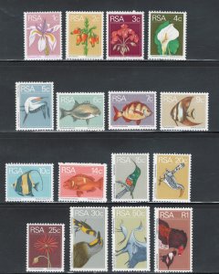 South Africa 1974 Flora & Fauna Scott # 408 - 423 MNH