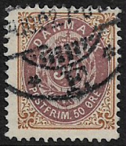 Denmark #51b Used Stamp - Numeral