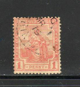 TRINIDAD & TOBAGO #2  1913  1p BRITANNIA       F-VF  USED  b